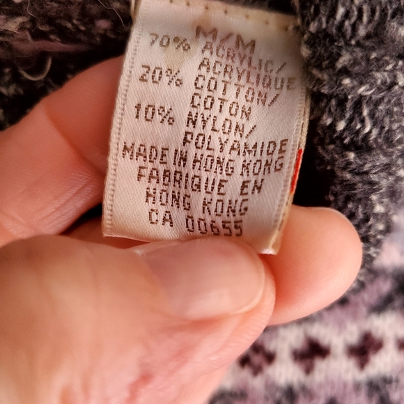 Easywear Clothing Women's Grey Fair Isle Turtleneck Sweater size Medium - Picture 4 of 7